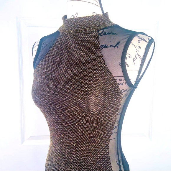 Sheer Mesh Halter Neck Bodysuit - Picture 6 of 16